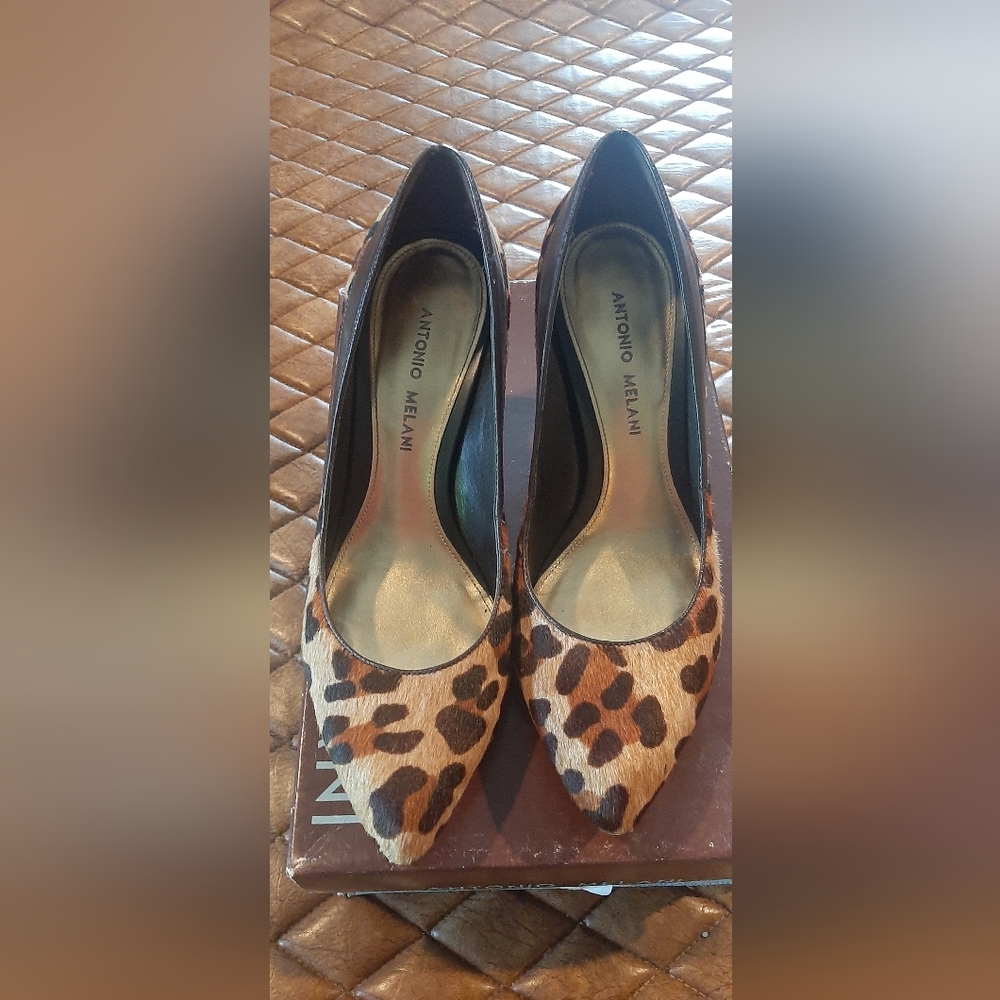 Antonio Melani Brown Leopard Print Heels